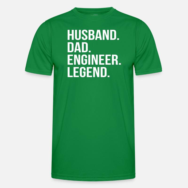 vater ehemann ingenieur held Legende Techniker Männer Funktions-T-Shirt
