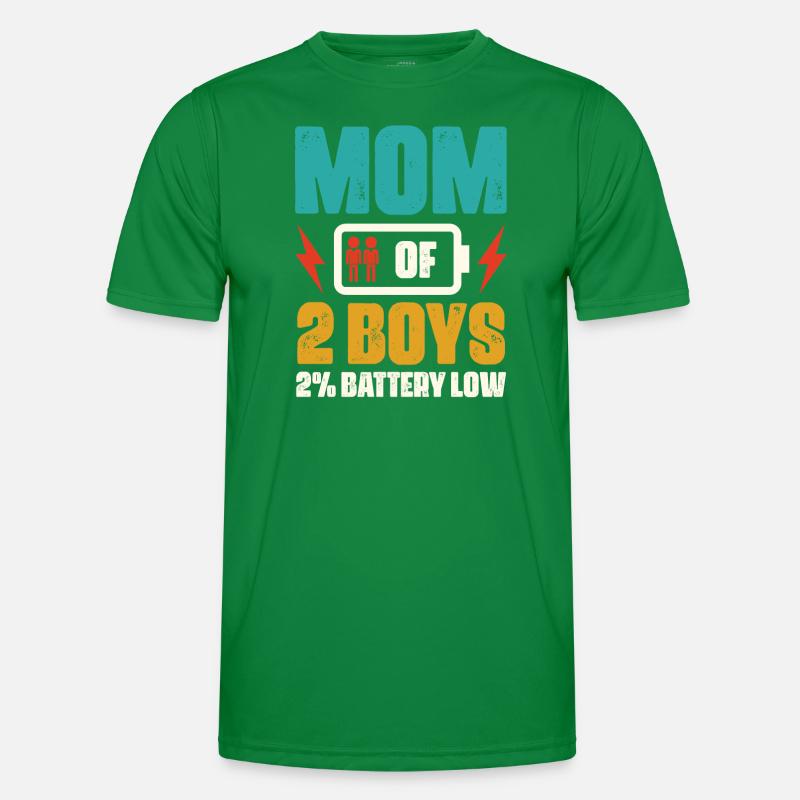 Mama Von Zwei Jungs Mutter Muttertag Männer Funktions-T-Shirt