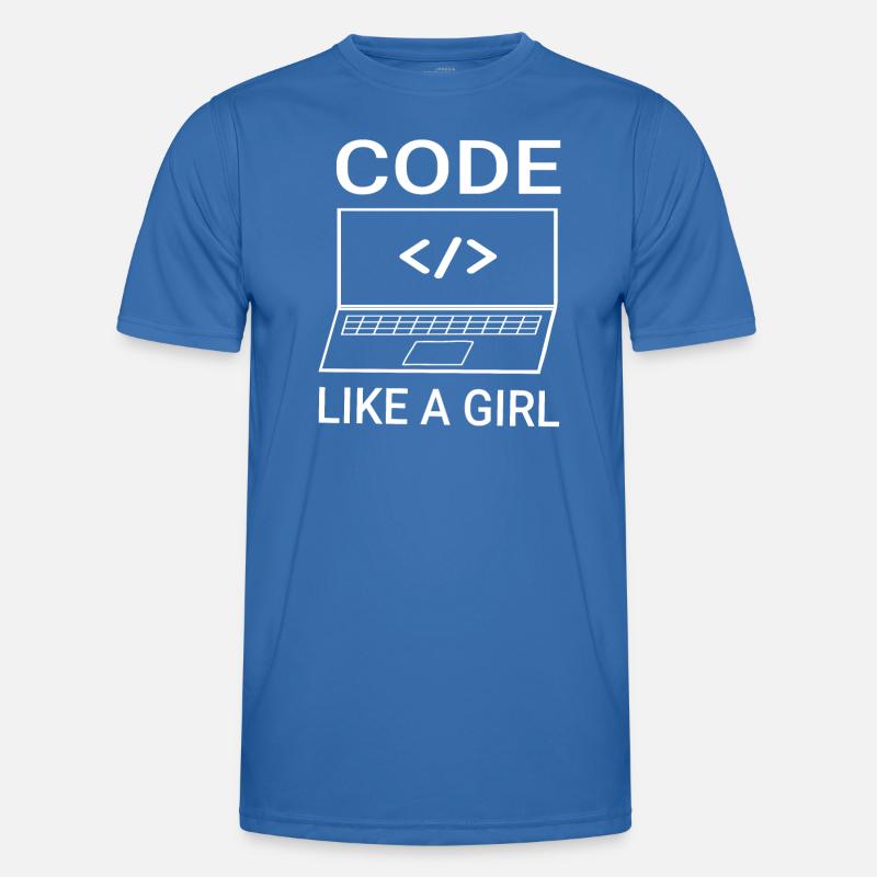 Software Developer Programmer Women Girl - Men's Functional T-Shirt - royal blue