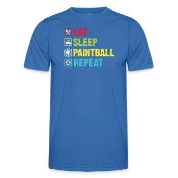 Paintball Cadeau Paintballer Paintball Player - T-shirt sport Homme - bleu roi - Devant - AI Model Male 178 dark (178cm)