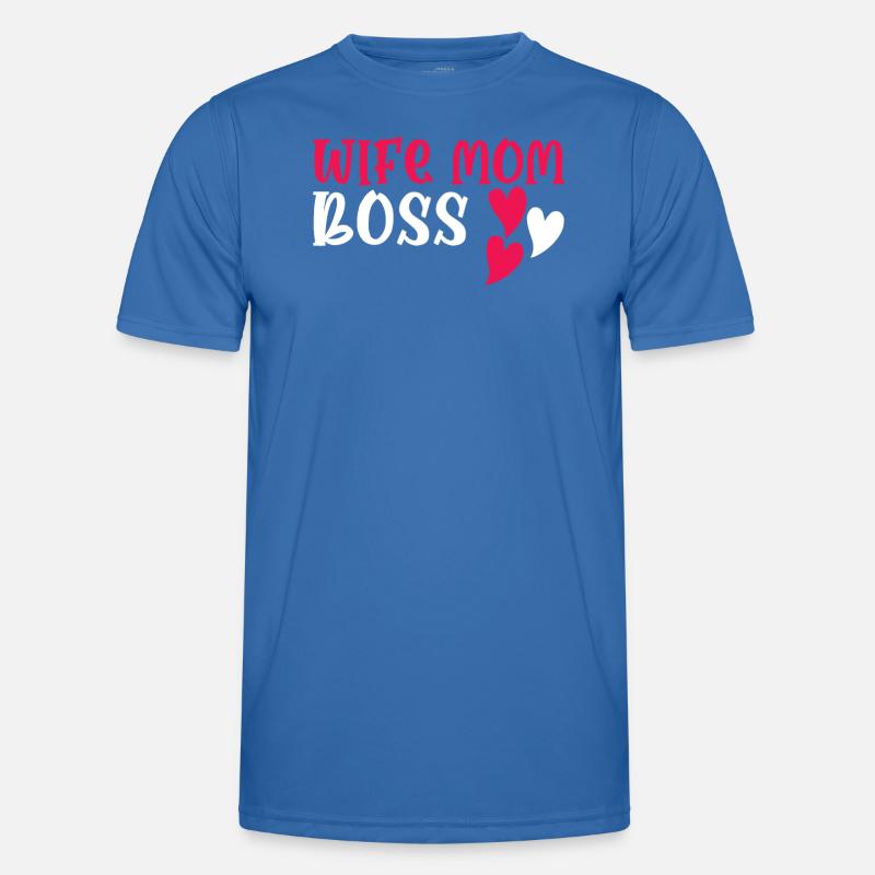 Mutter Ehefrau Boss Muttertag Beste Mama Frau Chef Männer Funktions-T-Shirt