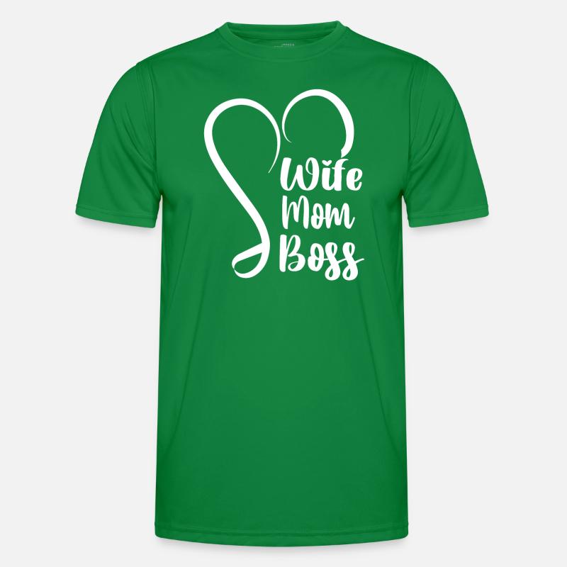 Mutter Ehefrau Boss Muttertag Beste Mama Frau Chef Männer Funktions-T-Shirt