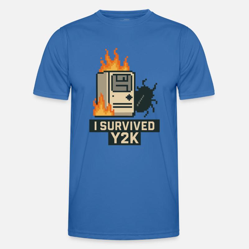 Y2K Pixel-Katastrophe – Ich lebe! - Männer Funktions-T-Shirt - Königsblau