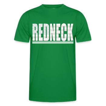Redneck lettering flag USA retro style gift - Men's Functional T-Shirt - kelly green - Front - AI Model Male 178 dark (178cm)
