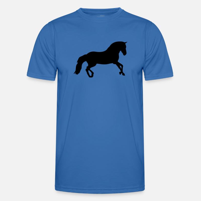Pferd Pferd Silhouette Schatten shadow10 Männer Funktions-T-Shirt