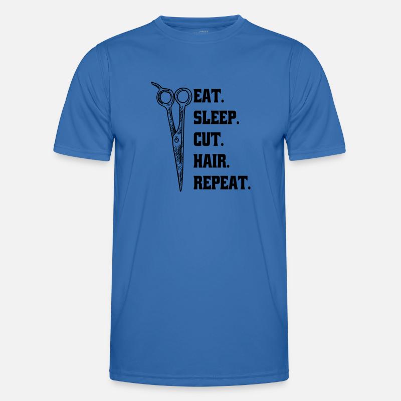 Coiffeur Coiffeur Ciseaux Coiffeur Ciseaux Peigne T-shirt sport Homme