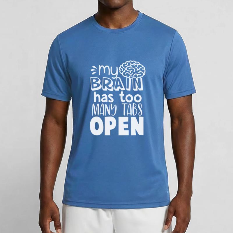 Brain Too Many Tabs Open Gift for Coder Männer Funktions-T-Shirt