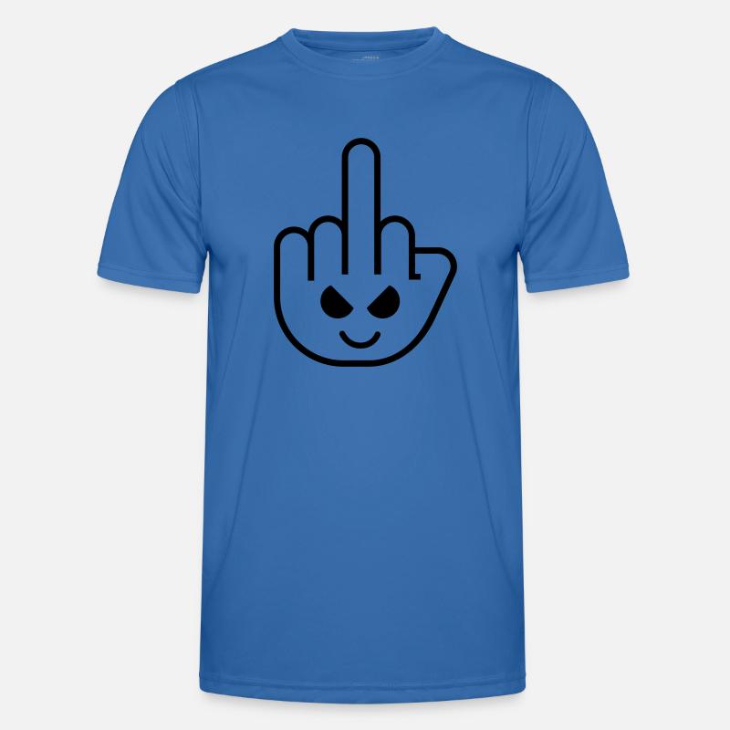 middelfinger_face__f1 - Men's Functional T-Shirt - royal blue