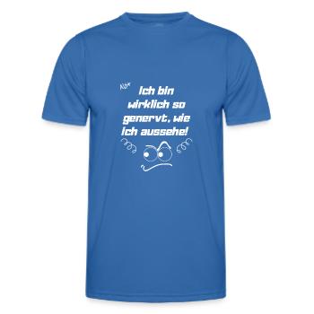 Genervt - Männer Funktions-T-Shirt - Königsblau - Vorne - AI Model Male 178 dark (178cm)