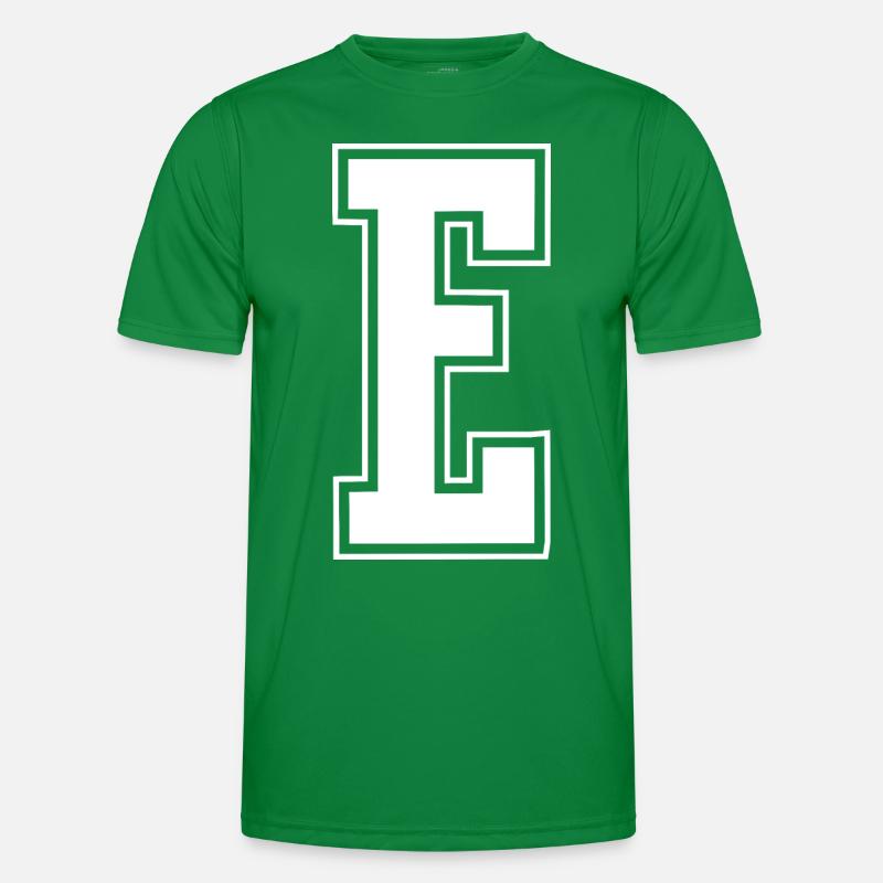 Buchstabe E Initiale Sport Cheerleading Monogram Männer Funktions-T-Shirt