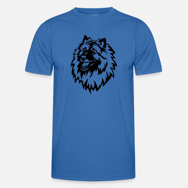 Wolfsspitz Kopf Männer Funktions-T-Shirt