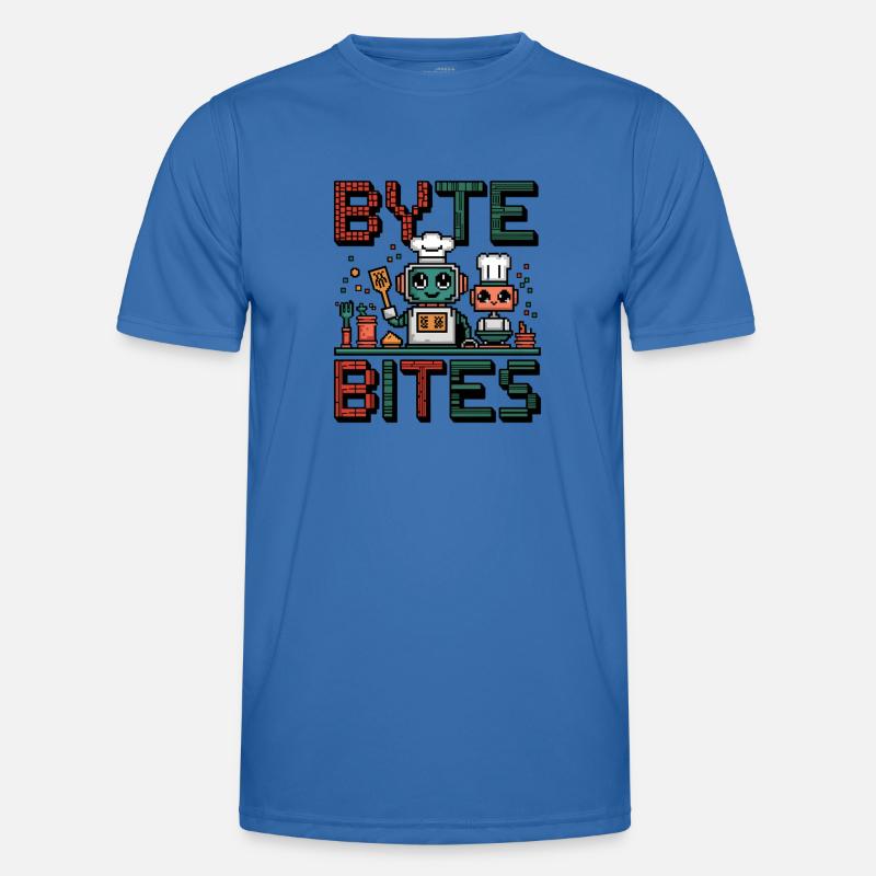 Byte Bites – Cute Pixel Robot Chefs Cooking Up Fun Men's Functional T-Shirt
