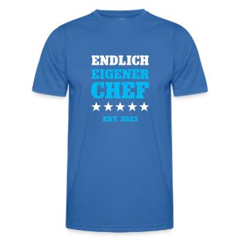 Endlich Eigener Chef 2023 Selbstständig Machen - Männer Funktions-T-Shirt - Königsblau - Vorne - AI Model Male 178 dark (178cm)
