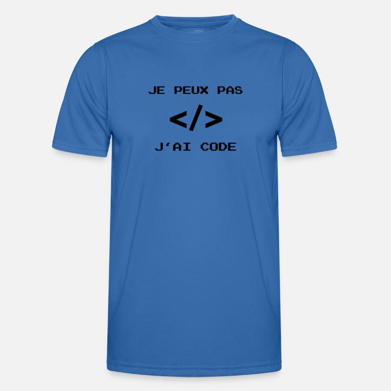 je peux pas j ai code développeur javascript dev T-shirt sport Homme