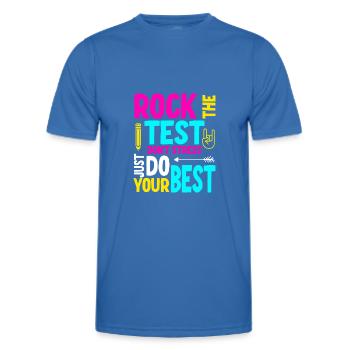 Rock the test - Men's Functional T-Shirt - royal blue - Front - AI Model Male 178 dark (178cm)