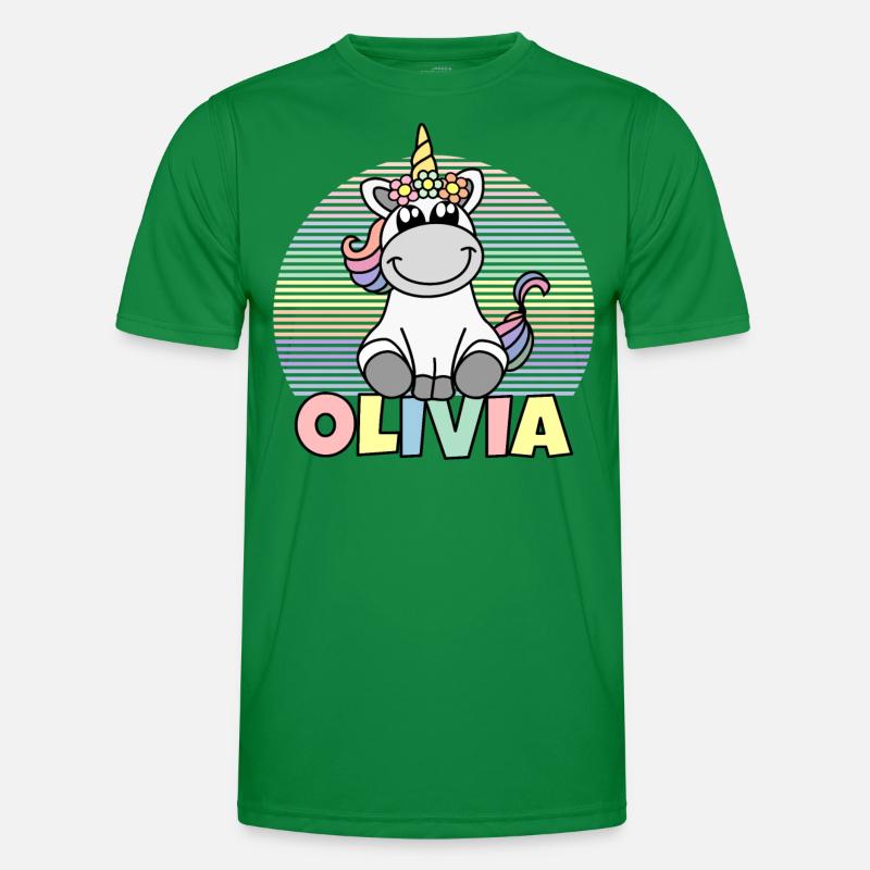 Olivia Einhorn Name Männer Funktions-T-Shirt