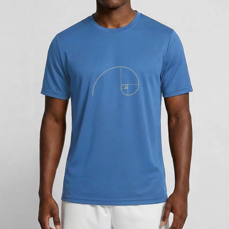Spirale de Fibonacci, section doré, Phi, evolution T-shirt sport Homme