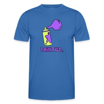 Peint - Vert/Violet - T-shirt sport Homme - bleu roi - Devant - AI Model Male 178 dark (178cm)