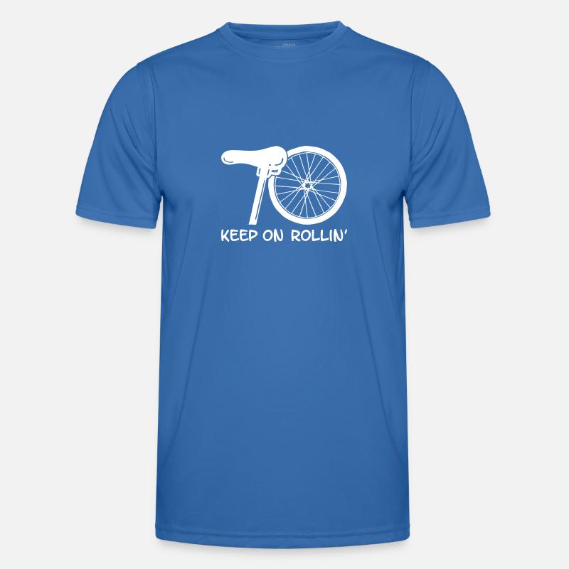 70 - keep on rollin' (white) - Männer Funktions-T-Shirt - Königsblau