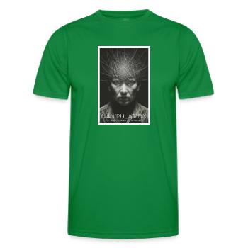 Manipulation Is The Dark Side Of Charism - Men's Functional T-Shirt - kelly green - Front - AI Model Male 178 dark (178cm)
