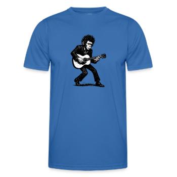 Auteur-compositeur-interprète | Le Singe Danseur - T-shirt sport Homme - bleu roi - Devant - AI Model Male 178 dark (178cm)