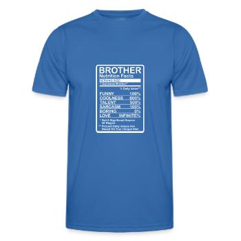 Brother Nutritional Values - Men's Functional T-Shirt - royal blue - Front - AI Model Male 178 dark (178cm)