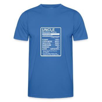 Uncle Nutritional Values - Men's Functional T-Shirt - royal blue - Front - AI Model Male 178 dark (178cm)