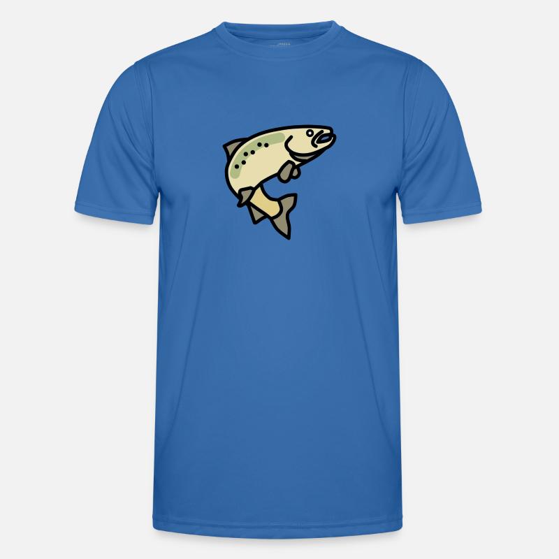 Springender Lachs Männer Funktions-T-Shirt
