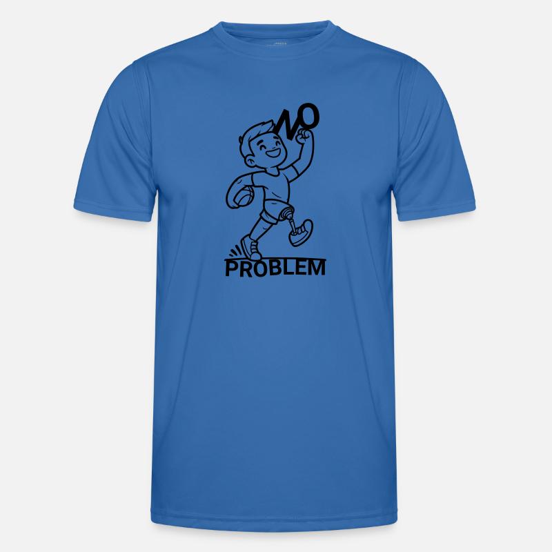 Bein Prothese ? Kein Problem ! - Männer Funktions-T-Shirt - Königsblau