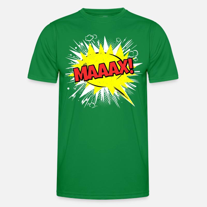 Max Name Funny Speech Bubble Maaax! Men's Functional T-Shirt
