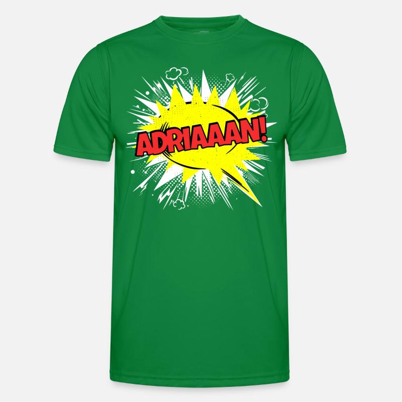 Adrian Name Funny Speech Bubble Adriaaan! Men's Functional T-Shirt