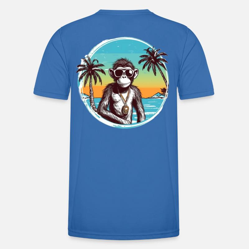 Cool Monkey*Summer Beach Design - Men's Functional T-Shirt - royal blue