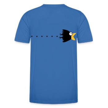 Rabe Überraschung Karikatur - Männer Funktions-T-Shirt - Königsblau - Hinten - AI Model Male 178 dark (178cm)