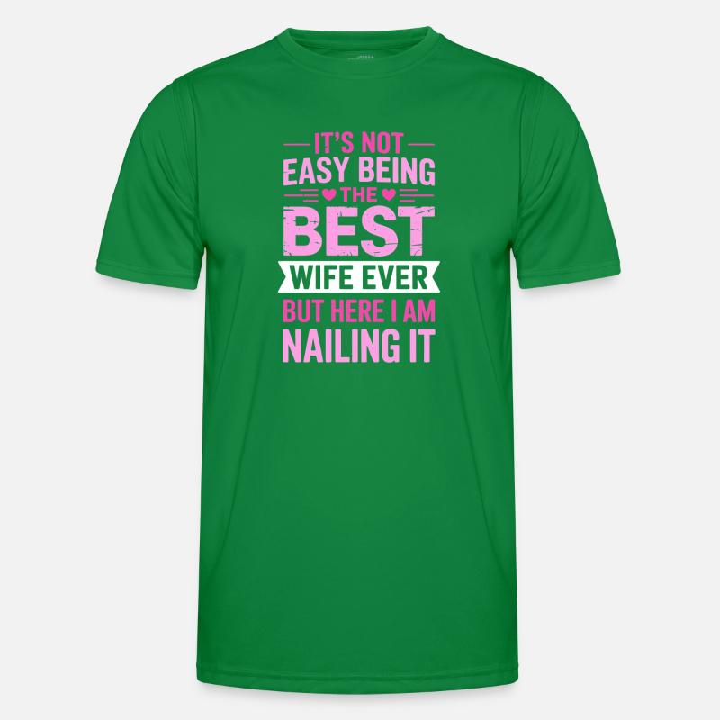 Ehefrau Spruch Ehefrauen Lustiges Ehefrau Geschenk - Männer Funktions-T-Shirt - Kelly Green