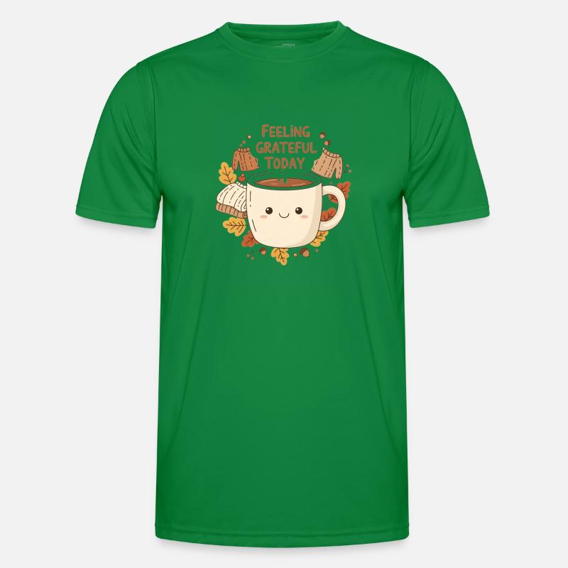 Grateful Latte Cup Men's Functional T-Shirt