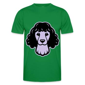 Caniche tête de chien - T-shirt sport Homme - vert - Devant - AI Model Male 178 dark (178cm)