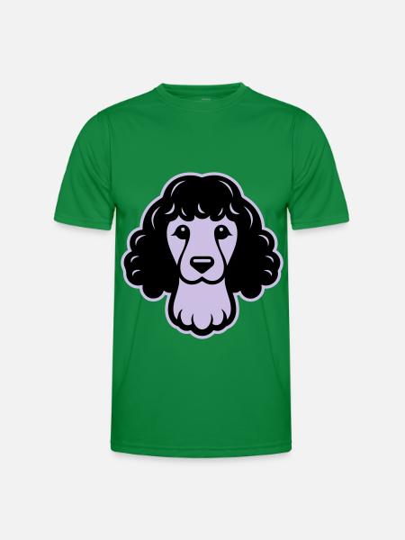 Poodle Dog Head - Men's Functional T-Shirt - kelly green