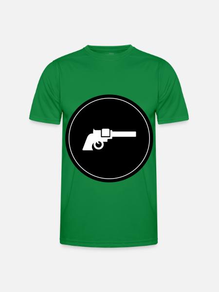waffe symbol pistole - Männer Funktions-T-Shirt - Kelly Green