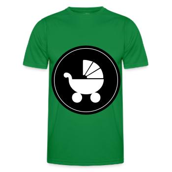 Stroller baby - Men's Functional T-Shirt - kelly green - Front - AI Model Male 178 dark (178cm)