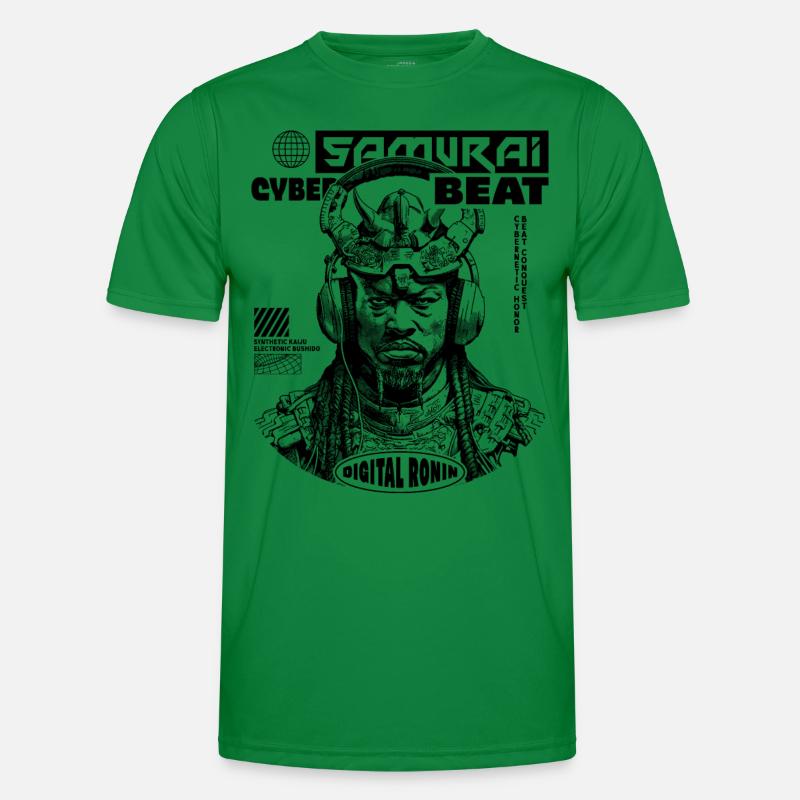 Tech Samurai Sci-Fi Shirt - Men's Functional T-Shirt - kelly green