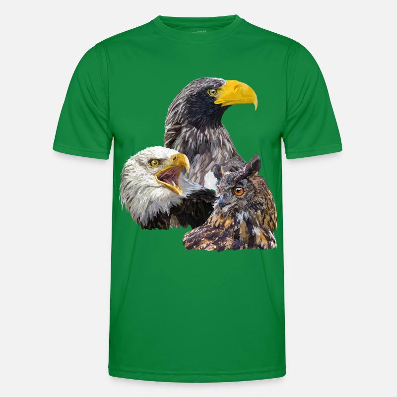 Pigargos und Eule Männer Funktions-T-Shirt
