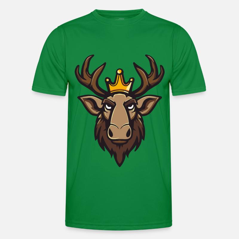Moose Head Crown - Men's Functional T-Shirt - kelly green