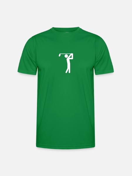 Golfer Symbol - Männer Funktions-T-Shirt - Kelly Green
