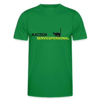 Katze Service Personal - Männer Funktions-T-Shirt - Kelly Green - Vorne - AI Model Male 178 dark (178cm)