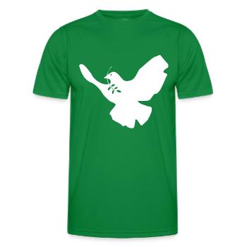 Friedenstaube - Männer Funktions-T-Shirt - Kelly Green - Vorne - AI Model Male 178 dark (178cm)