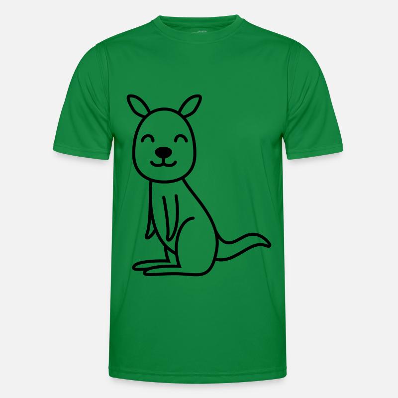 Kangaroo Comic - Männer Funktions-T-Shirt - Kelly Green