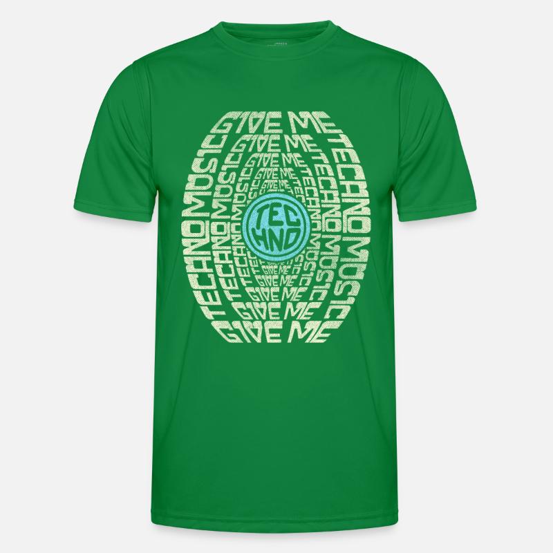 | de chemise Techno Graphique Text Graphic Donnez-moi de la musique techno T-shirt sport Homme