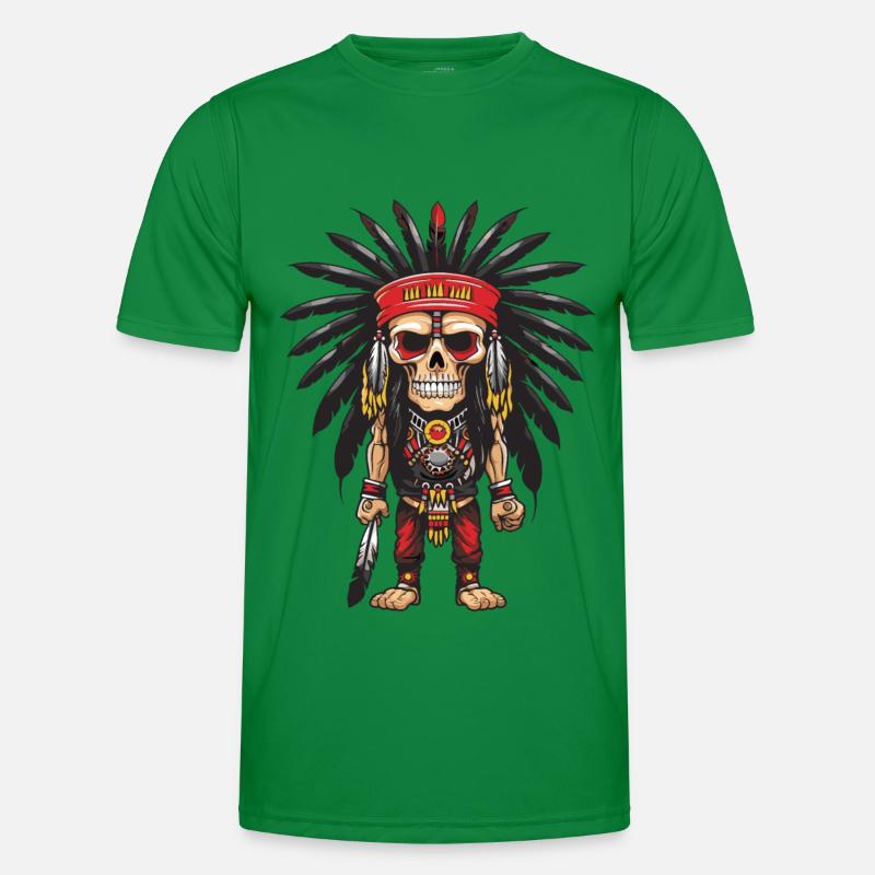 Apache Indian Skeleton Men's Functional T-Shirt