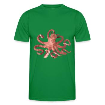 Kraken Octopus Tintenfisch Design - Männer Funktions-T-Shirt - Kelly Green - Vorne - AI Model Male 178 dark (178cm)
