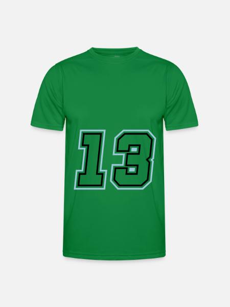 13 Zahl symbol - Männer Funktions-T-Shirt - Kelly Green